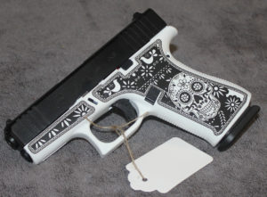 Glock 43x white & black skull