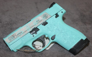 S&W m&p 9 shield teal roses